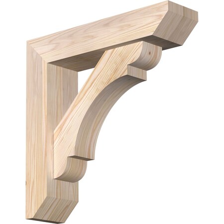 Ekena Millwork Olympic Slat Smooth Bracket w/ Offset Brace, Douglas Fir, 5 1/2"W x 22"D x 22"H BKT0604X22X22OLY06SDF